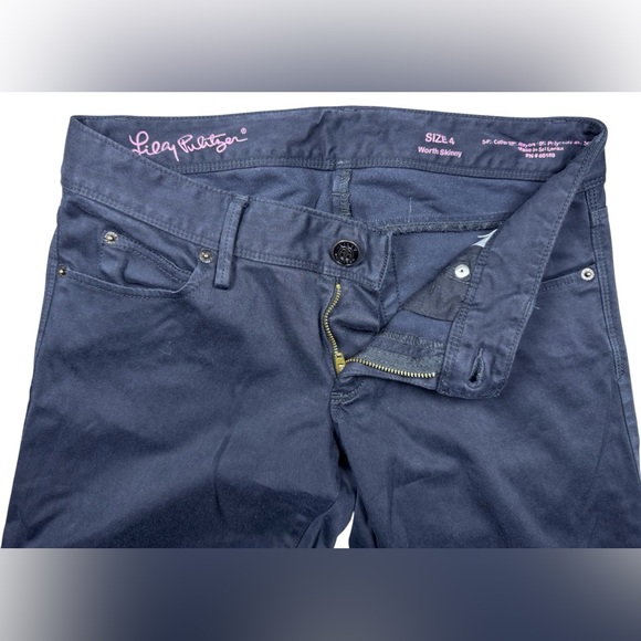 Lilly Pulitzer Worth Skinny Pant Low Rise Black Women’s 4 - Picture 6 of 13